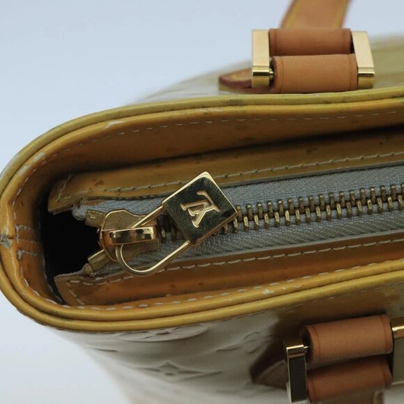 LOUIS VUITTON Monogram Vernis Houston Hand Bag Gris LV Auth - Picture 12 of 16